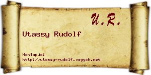 Utassy Rudolf névjegykártya