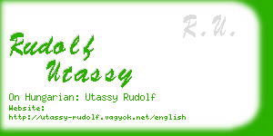 rudolf utassy business card